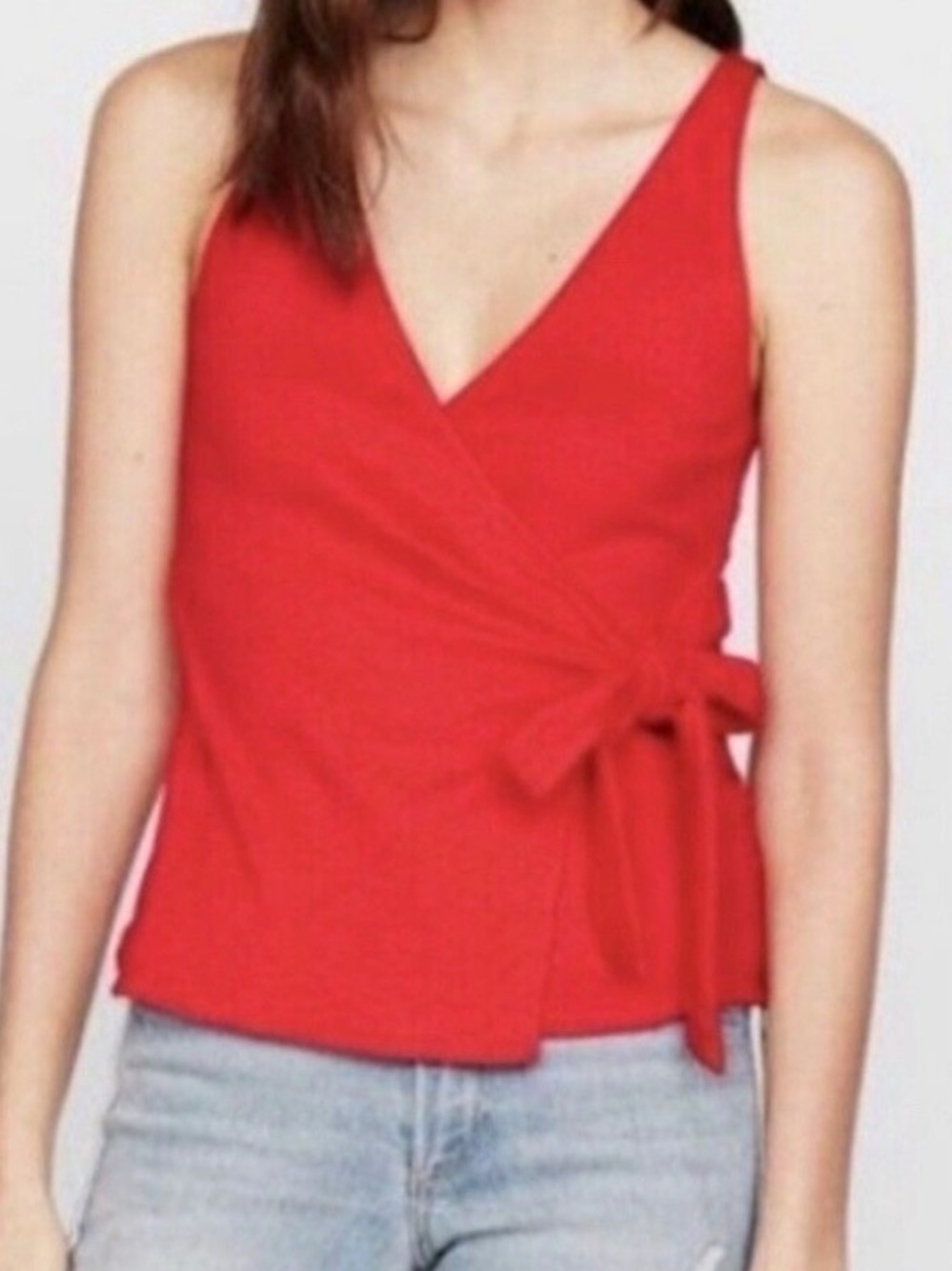 Express Red Wrap Camisole with Side Tie